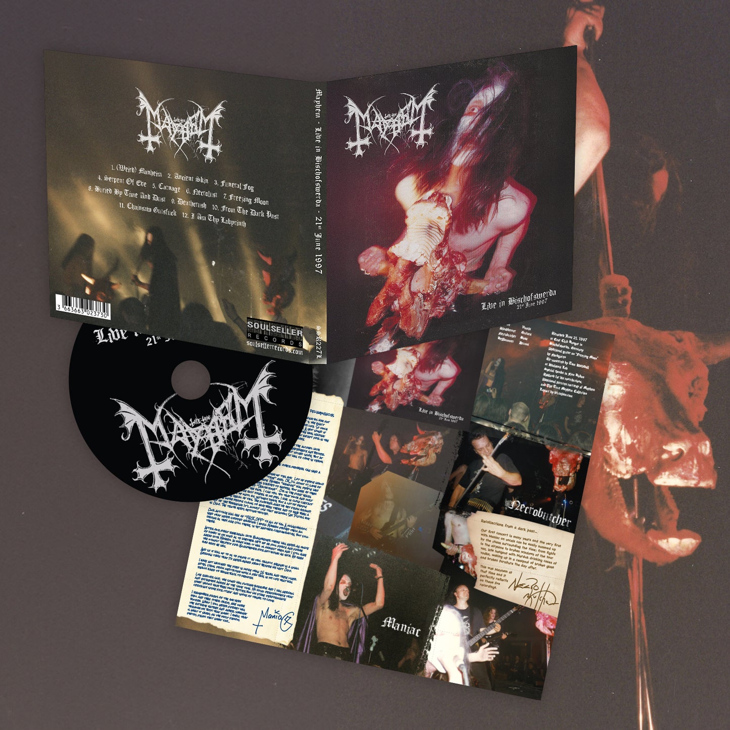 Mayhem "Live in Bischofswerda (Ltd. digipack)" Limited Edition CD