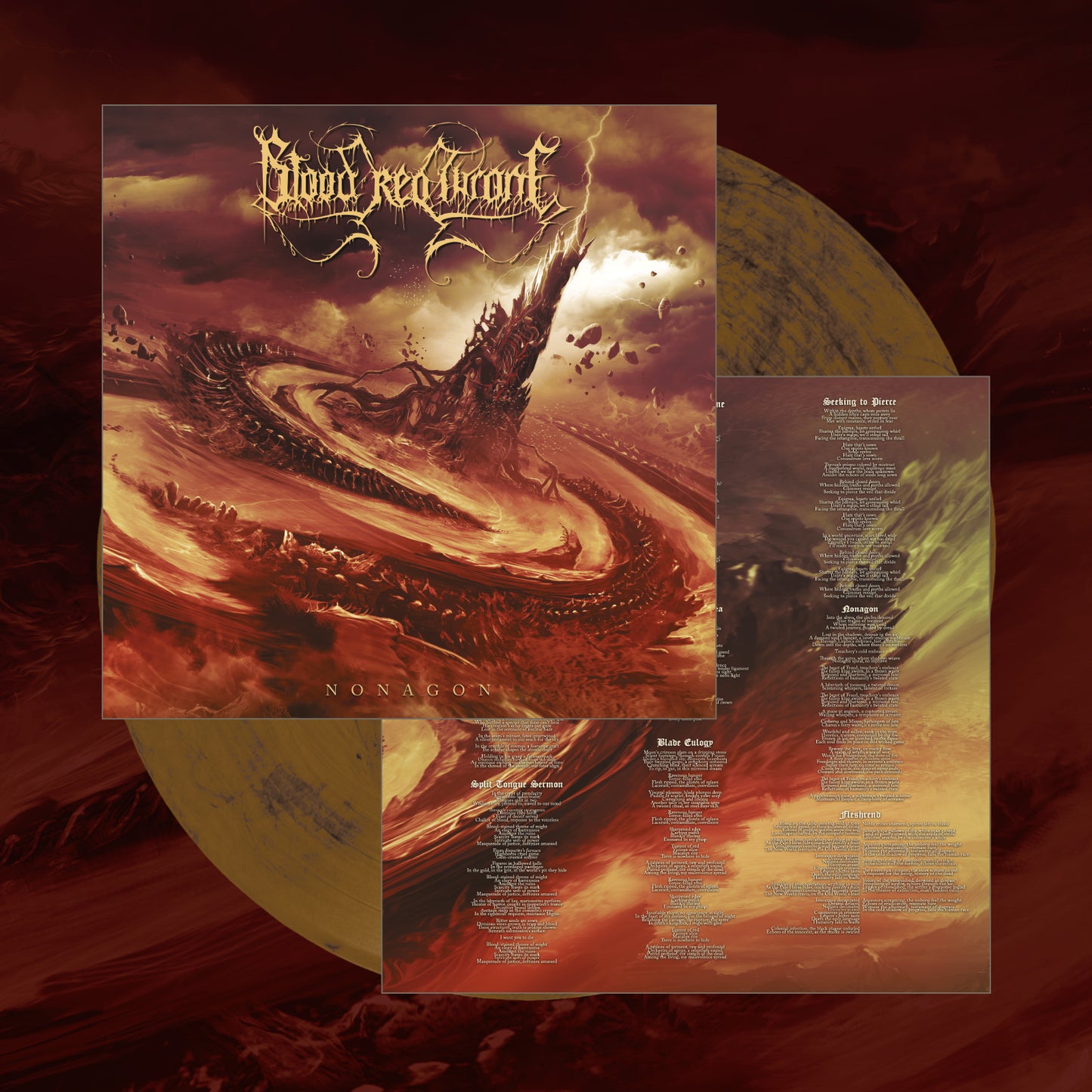 Blood Red Throne "Nonagon (Brown/black marble vinyl)" Limited Edition 12"