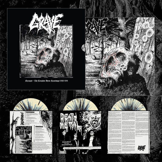 Grave "Necropsy - The Complete Demo Recordings 1986-1991 (Bone/black splatter triple vinyl set)" Limited Edition 3x12"