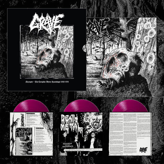 Grave "Necropsy - The Complete Demo Recordings 1986-1991 (Transparent purple triple vinyl set)" Limited Edition 3x12"