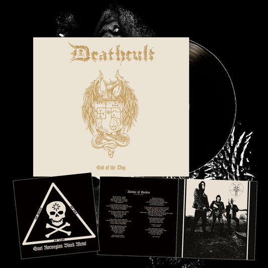 Deathcult "Cult of the Dog (Deluxe gatefold black vinyl LP w/ gold hot foil print and 12 page booklet)" Limited Edition 12"