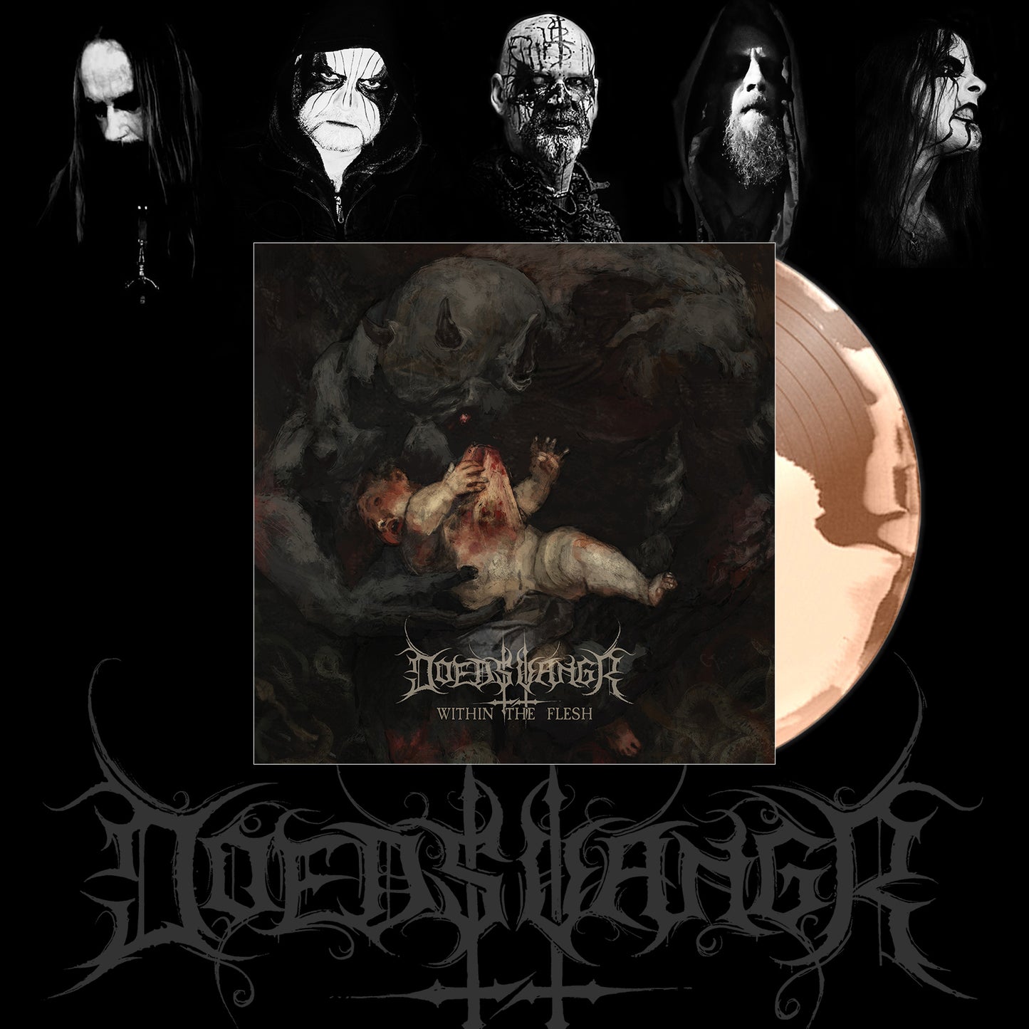 Doedsvangr "Within The Flesh (brown/bone swirl vinyl)" Limited Edition 12"